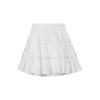 [Camelia Niebla Blanca] Conjunto de top y falda con cuello abullonado y mangas abullonadas de corazón para niña dulce de verano