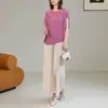 Un Conjunto Completo de Tops Camiseta Irregulares Holgados Talla Plus y Pantalones de Pierna Ancha Que Te Hacen Ver Delgado, Conjunto de Dos Piezas