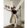 Jeans Crop de Pierna Ancha Color Caqui para Mujer Verano 2025 Tallas Grandes Gorditas Cintura Alta Pantalones Cortos Rectos Pantalones de Media Pierna