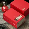 Caja de Té Verde, Té Negro, Té Pu'Er, Caja de Regalo Doble de Porcelana, Capacidad de Media Libra, Tapa Abatible, Para Regalar, Estilo Nuevo, Caja de Empaque de Té Sellada