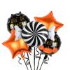 Combinación de Decoración para Fiesta de Halloween Transfronteriza Globo Calavera Calabaza Murciélago Globo Set de Globos para Fiesta de Halloween