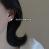 Pendientes pequeños con diseño de guisantes de amor retro francés, 2022, nuevos pendientes de moda de nicho, sencillos, estilo Joker.