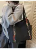 Bolsa Tote de Nylon Grande Capacidade Estilo Coreano para Mulheres 2026 Novo Padrão Bolsa de Mão com Alça Larga para Trabalho, Lazer e Uso Versátil