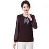 Novas Moda Primavera 2026 Tops para Mães, Estilo Elegante e Chique para Mulheres de Meia-Idade e Idosas, Roupas Femininas Primavera e Verão, Roupas Largas Plus-Size para Mulheres