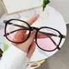 Gafas de rubor nuevas 2022 para mujer populares en Little Red Book y TikTok montura grande lisa adelgazantes gafas lisas de rubor