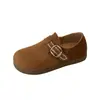 Zapatos Birkenstock de cuero genuino de cobertura total para mujer, nuevo modelo de otoño 2026, sin cordones, suela blanda, zapatos cómodos y no cansados para mujer