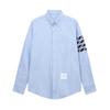 Nuevo TB JL Manga Larga Color Sólido Cuello Puntiagudo Borla Manga Izquierda Cuatro Barras Casual Primavera y Otoño Camisa de Pareja para Hombre y Mujer