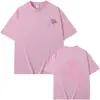 Camiseta Rosa CT con Estampado de Perezoso de Natanael Cano Amor Tumbado