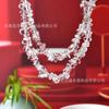 Decorações Atacado Cristal Natural Pedrinhas Perfuradas Pedra Bruta Acessórios Semi-acabados Colar Formato de Contas Conjunto Pulseira