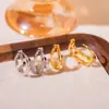 Pendientes de Aro Lisos Micro-Adornados de Lujo Accesible Europeos y Americanos, Pendientes Elegantes, Modernos y Personalizados, Pendientes Versátiles de Gama Alta de Nicho para Mujeres
