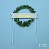Cartão de Bolo de Aniversário Criativo com Luz Decoração Mori Rattan Roupa de Vime Bandeira Romântica Cor Luz Estrela de Cinco Pontas Plug-in