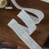 Venda Direta de Fábrica 1,5/2,0 cm Borda Meio Dobrada com Ranhura Dourada e Prateada Nylon Elástico Pronto Fita de Borda Elástica