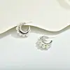 Brincos da moda, simples, vintage, elegantes, de alta qualidade com pérolas, turquesa natural e design de cristal vermelho, brincos em forma de C para mulheres