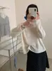Suéter pullover de punto de alta gama estilo coreano con cuello redondo, nuevo modelo otoño e invierno 2026, corte holgado, adelgazante, top de punto ligero para mujer