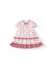 Novo Vestido Floral de Verão 2026 para Crianças, Vestido de Menina, Estilo Coreano Doce com Mangas Bufantes