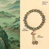 Pulseira de Contas de Sândalo Verde Natural 8mm para Mulheres Estilo Chinês Retrô Literário Madeira Carambola Lótus Pulseira Joia Atacado