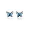 Brincos de Cristal Borboleta de Alta Qualidade, Brincos Femininos Exquisitos e Compactos, Argola de Prata Esterlina S925 Agulha Simples Amazon