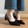 Zapatos de Salón Poco Profundos Super Bonitos de Moda para Mujer 2026 Primavera Otoño Nuevos Retro Francés Punta Fina Sin Cordones Para Ir al Trabajo Tacones Altos