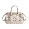 2025 Nueva Bolso de Hombro de Moda con Incrustaciones de Diamantes en Forma de Rombo Bolso Cesta de Verduras Bolso de Hombro Cruzado Simple Casual Urbano Estilo Occidental
