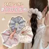 Goma para el pelo de cuadros dulces estilo bosque para mujer con un toque de alta gama, goma para coleta con ribete de encaje, accesorio para el pelo versátil coreano