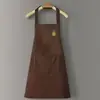 Delantal Estilo Coreano con Diseño de Cactus y Frutas, Impermeable y a Prueba de Aceite, con Función para Limpiar Manos, Adecuado para Hombres y Mujeres, para Cocinar en la Cocina, Delantal Anti-Manchas de Aceite