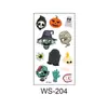 Pegatinas de Tatuaje de Halloween de Dibujos Animados para Niños Transfronterizas Impermeables y a Prueba de Sudor Pegatinas Temporales Divertidas e Interesantes para Fiestas