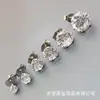 Brincos de Zircônia 3A de Quatro Garras Mais Vendidos Transfronteiriços Aço Inoxidável Moda Médica Acessível Luxo Elegante Brincos de Aço Inoxidável Joias Atacado