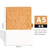 Set de Cuadernos Creativos A5 Ecológicos Transfronterizos con Costuras de Grano de Corcho y Posos de Café, Cuaderno de Diario Portátil