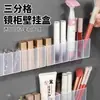 Armario de espejo con compartimentos montado en la pared, almacenamiento, almacenamiento de labiales sin taladro, caja de almacenamiento montada en la pared, estante de almacenamiento transparente de escritorio para tiza