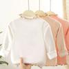 Camiseta Básica de Manga Larga para Niña Derong Otoño e Invierno Nueva con Bloques de Color Estilo Hongo Versátil Cálida para Bebé