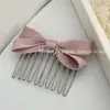 Pente Elegante de Fita Estilo Coreano com Laço 3D, Novo Garfo de Pente Versátil para Inserir, Ferramenta de Penteado para Gerenciar Fios Soltos, Presilha de Cabelo