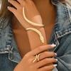 Pulseiras de Metal Transfronteiriças Europeias e Americanas em Forma de Cobra, Anéis, Conjuntos de Joias, Braceletes de Braço Sexy Personalizados e da Moda para Homens e Mulheres