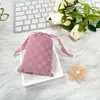 Bolsa de Almacenamiento de Franela a Cuadros con Cordón para Joyería y Cosméticos, Bolsa de Cordón Personalizada Certificada Ecológica