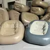 Sofá inflável de PVC aveludado, cama de cochilo, cadeira com apoio para os pés, reclinável preguiçoso dobrável para lazer, atacado