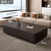 Mesa de centro negra para sala de estar, nuevo modelo 2026, lujo ligero, sensación de alta gama, mesa de centro para apartamento pequeño, rectangular para TV