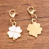 Accesorios de joyería de aleación multicolor y multiestilo, dijes colgantes de esmalte dorado KC, colgantes de flor, corazón, pentagrama y chile