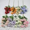 Nueva Xiangxuelan de 5 ramas, flor artificial Xiangxuelan individual de alta gama para boda, decoración de arreglos florales para salón de bodas, flor falsa