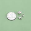 Plata de Ley S925 Cuentas Lisas de Oliva, Cuentas de Arroz, Cuentas Sueltas, Cuentas Espaciadoras, Accesorios Pequeños de Plata de Ley, Pulsera de Cuentas Hecha a Mano para Bricolaje, Se Vende por Gramo