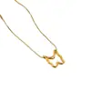 Colar Borboleta Hollow Cruzado Feminino Ins Tendência Doce Picante Menina Estudante Simples Corrente Clavícula Design de Nicho Versátil