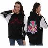 Sudadera con capucha y costuras en contraste con estampado de Jujutsu Kaisen de batalla de hechizos transfronterizos de AliExpress