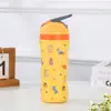 Copo térmico de aço inoxidável 304 para viagem, copo esportivo portátil para atividades ao ar livre para crianças, grande capacidade, design de desenho animado, com canudo