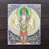 Pintura Thangka Dorada Semi-Pintada a Mano al por Mayor Núcleo Zorro Hada Zorro de Nueve Colas Changming Vida Pasada y Vida Presente Lienzo Thangka Se Puede Personalizar