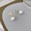 Novos Brincos de Clipe de Flor e Pérola 2025 para Mulheres, Brincos de Luxo Leve de Alta Qualidade, Argolas de Orelha Tipo Bobina de Mosquito, Acessórios para Orelha