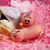 Encendedor Hinchable de Cerdo de Moda con Diseño Creativo Personalizado, Nariz de Cerdo Rosa en Forma de Corazón, Grabado con Patrón de Cerdo, Regalo para Novio