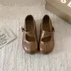 Zapatos Mary Jane de punta redonda y dedo partido estilo dulce para mujer, nuevo modelo de otoño 2026, con aumento de altura interior y diseño de tira poco profunda