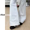 Pantalones de Mezclilla Micro La Blancos para Mujer Verano 2025 Nuevos de Cintura Alta Sin Pierna Sueltos Estilo Spice Girls Ajustados Rectos Acampanados