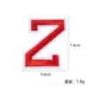 Parches de Tela Bordados con el Alfabeto Inglés de 26 Letras Rojas para Ropa, Bolsas, Sombreros, Parches Decorativos Termoadhesivos al por Mayor