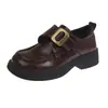 Mocasines, Zapatos Nuevos de Piel, Nuevos Estilos de Primavera y Otoño, Versátiles Retro 2026 Moda Estilo Británico Zapatos de Suela Blanda para Commuter