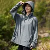 Roupas de Proteção Solar UPF100 Femininas 2025 Novo Verão Gelo Anti-UV Seda de Gelo Respirável Casaco de Proteção Solar