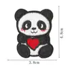 Parches de Tela de Panda Rojo Lindos de Dibujos Animados de Venta Caliente Transfronterizos Parches Bordados para Computadora Accesorios de Parche Bordado DIY